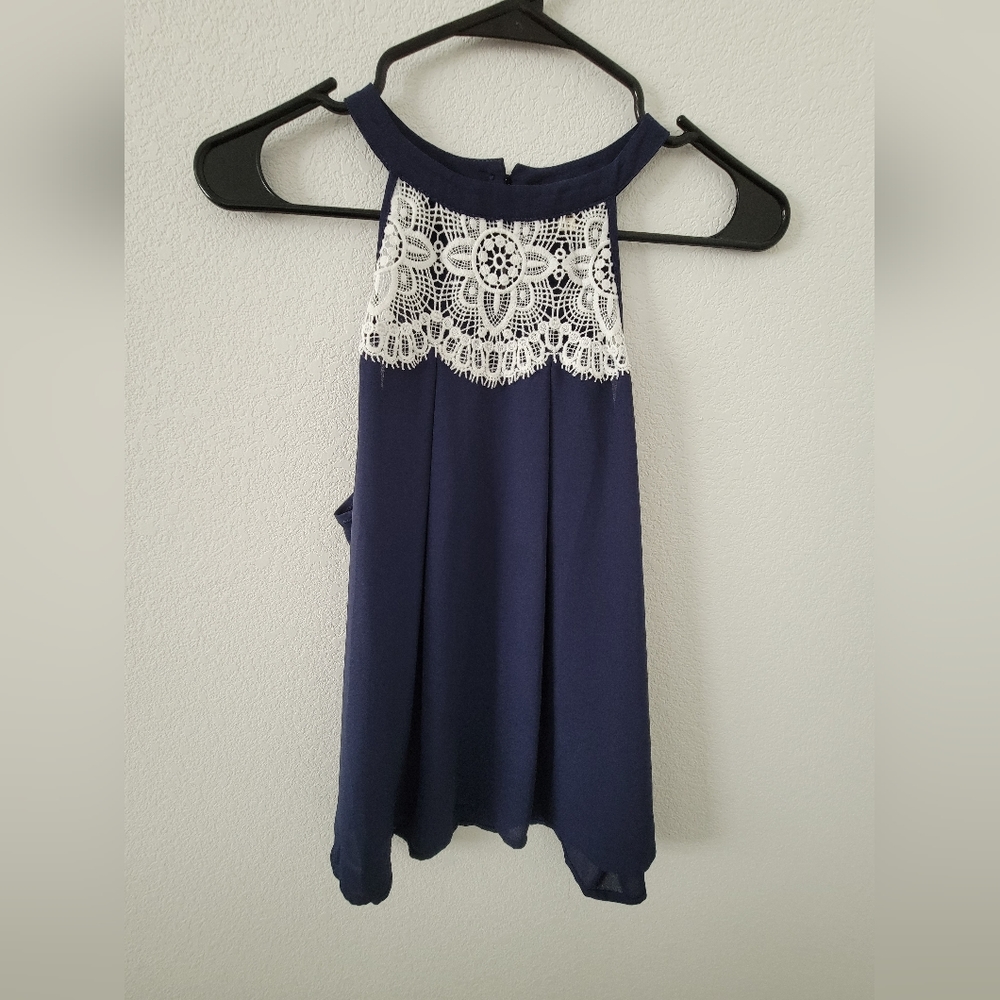 Navy blue halter top